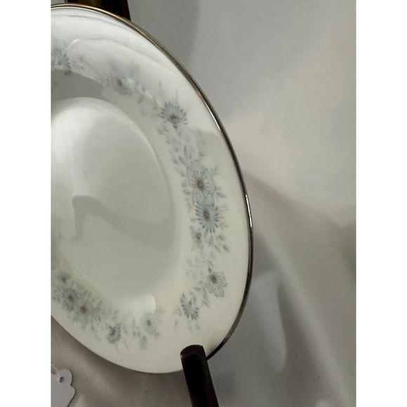Noritake Porcelain China 6716 INVERNESS Platinum Vintage Japan Blue BREAD PLATE - Picture 4 of 11